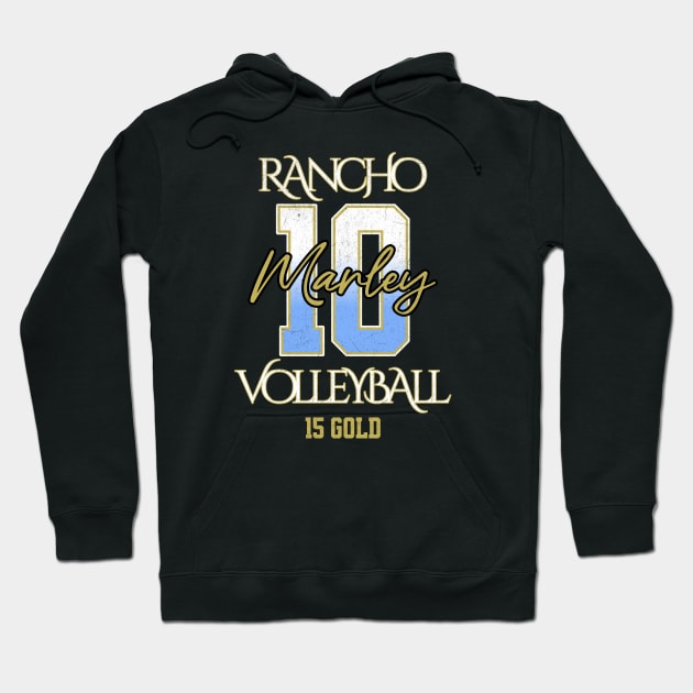 Marley #10 Rancho VB (15 Gold) - Black Hoodie by Rancho Family Merch